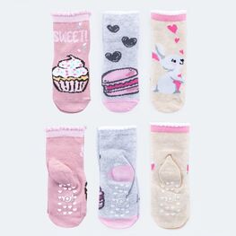 07842505-40 Носки с тормозами для девочки в ассортименте (1 пара) для девочки разноцветный фото №3