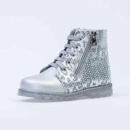 352264-31 Ботинки для девочки серебрист.