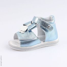 022100-22 Туфли летние для девочки голубой