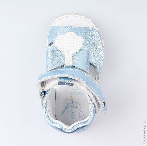 022100-22 Туфли летние для девочки голубой фото №4