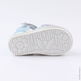 022100-22 Туфли летние для девочки голубой фото №3