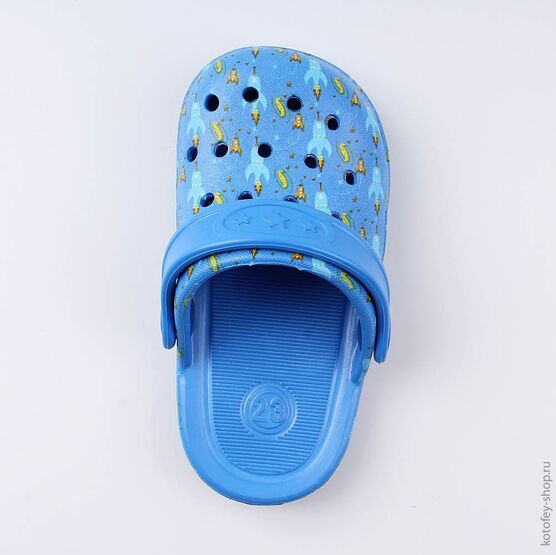 325080-01 Клоги пляжные для мальчики син-гол фото №4