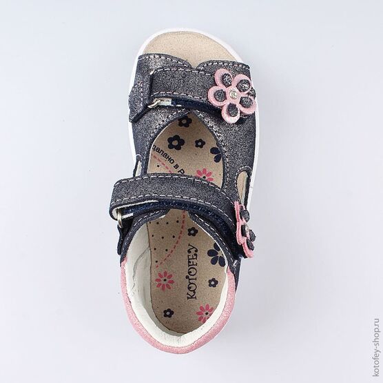 322049-24 Босоножки для девочки светло-синий фото №4