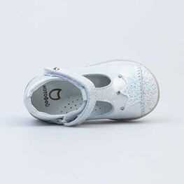 132156-21 Нарядные туфли для девочки для девочки серебристый фото №4