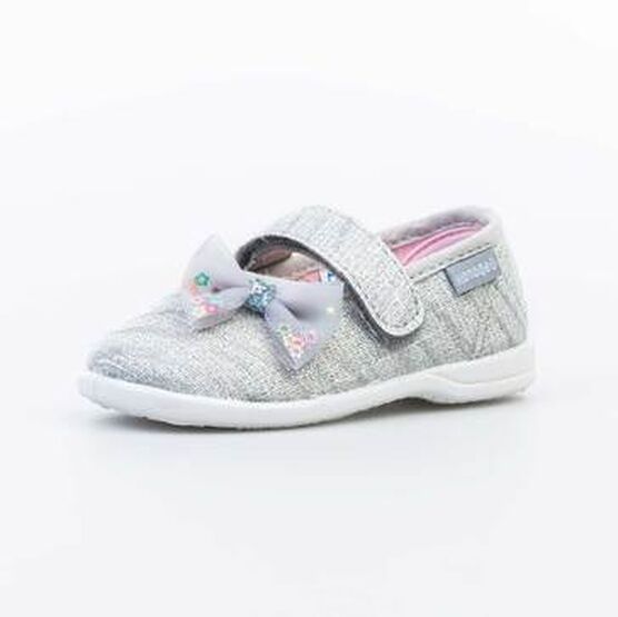 231193-11 Текстильная обувь для девочки серебрист.
