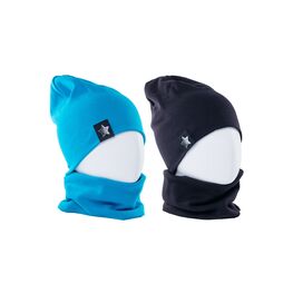 07011072-40 Шапка на весну, 95% хлопок, синяя для универсальные светло-синий фото №2