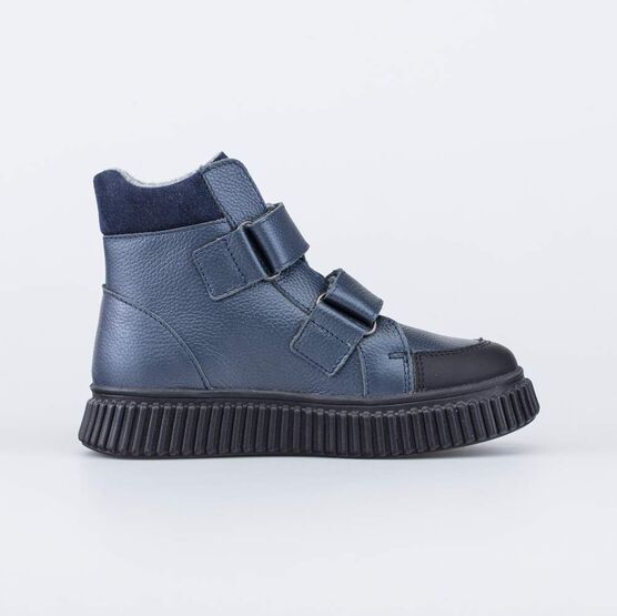 552296-32 Утепленные ботинки для девочки для девочки синий фото №2