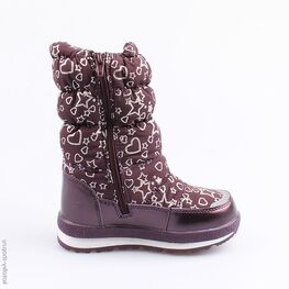 464919-41 Мембранные сапожки для девочки бордовый фото №2
