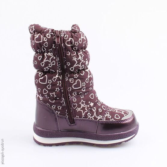464919-41 Мембранные сапожки для девочки бордовый фото №2