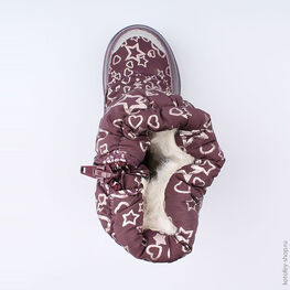 464919-41 Мембранные сапожки для девочки бордовый фото №4