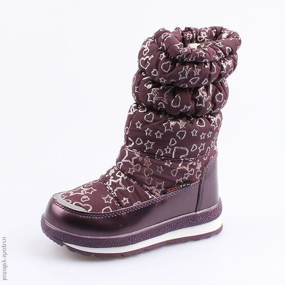 464919-41 Мембранные сапожки для девочки бордовый