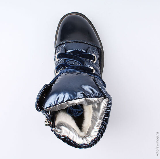 554050-42 Ботинки-дутики для девочки светло-синий фото №4