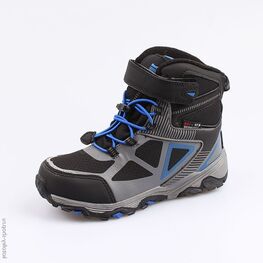 654961-42 Мембранные ботинки для мальчики чер-сер