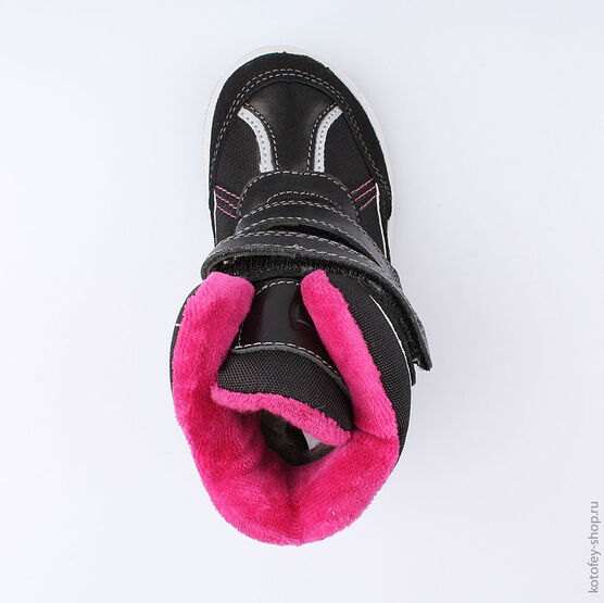 454993-42 Мембранные ботинки для девочки чер-фук фото №4