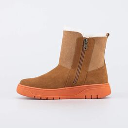 562071-42 Зимние сапожки-угги для девочки для девочки горчичный фото №2