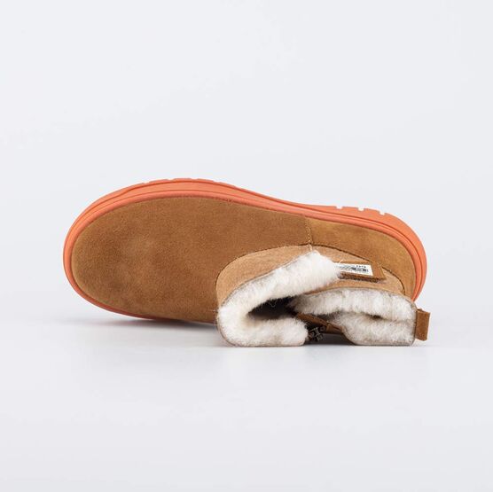 562071-42 Зимние сапожки-угги для девочки для девочки горчичный фото №4