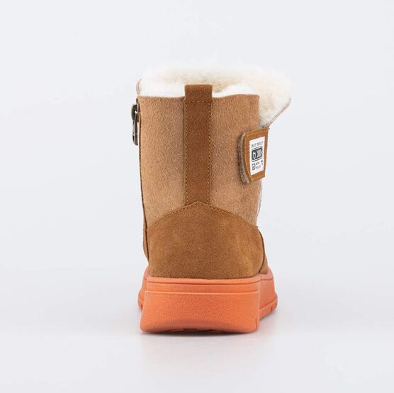 562071-42 Зимние сапожки-угги для девочки для девочки горчичный фото №5