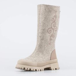 867136-41 Женские высокие валенки для девочки бежевый