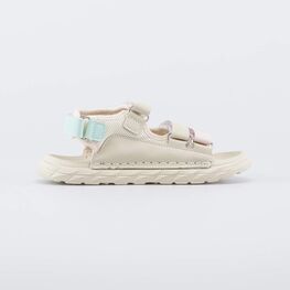 524121-12 Пляжные розовые сандалии Оригинал для девочки бежевый + голубой фото №2