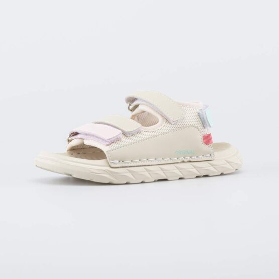 524121-12 Пляжные розовые сандалии Оригинал для девочки бежевый + голубой