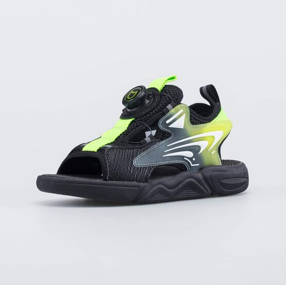 624040-11 Пляжная обувь с системой быстрой шнуровки для мальчики черный + салатовый