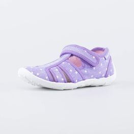 421100-11 Текстильные сандалии Звездочки для девочки сиреневый