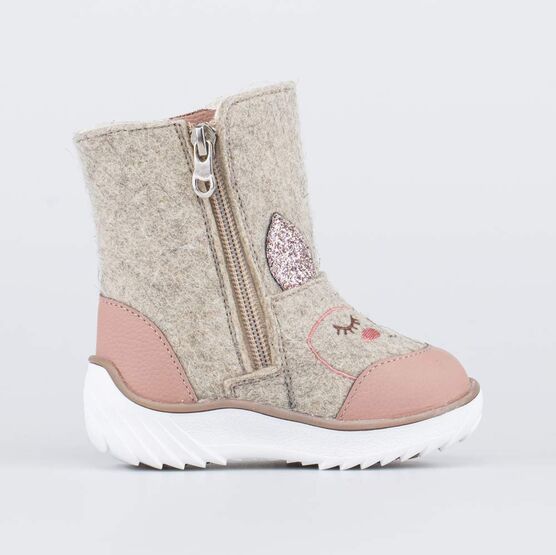 167070-41 Валенки на молнии Спящая Лама для девочки бежевый фото №2