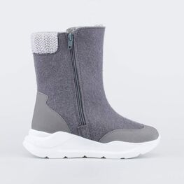 567064-42 Валенки на молнии для девочки для девочки серый фото №2