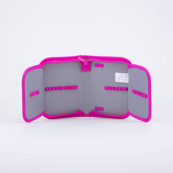 06805028-40 Пенал-книжка школьный Леопард КК для девочки черный + розовый фото №4