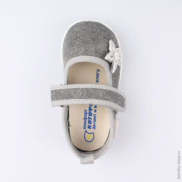 131126-11 Текстильная обувь для девочки серый фото №4