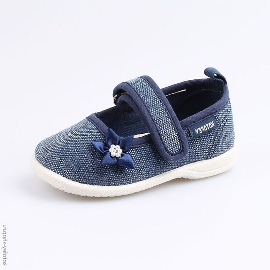 131126-13 Текстильная обувь для девочки светло-синий