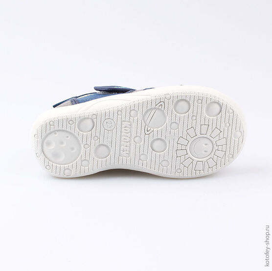 221055-12 Сандалии текстильные для мальчики син-сер фото №3