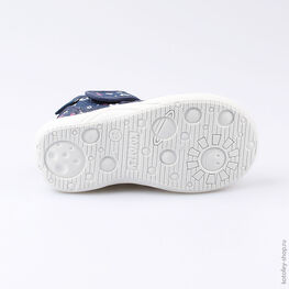 221063-12 Босоножки текстильные для девочки светло-синий фото №3