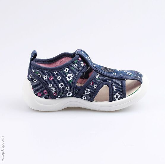 221063-12 Босоножки текстильные для девочки светло-синий фото №2