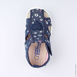 221063-12 Босоножки текстильные для девочки светло-синий фото №4