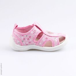 221063-13 Босоножки текстильные для девочки розовый фото №2