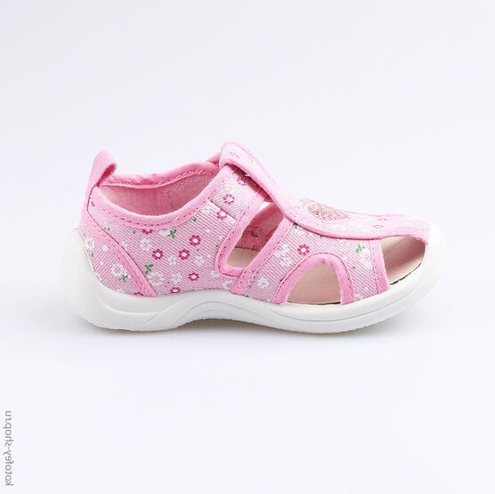 221063-13 Босоножки текстильные для девочки розовый фото №2