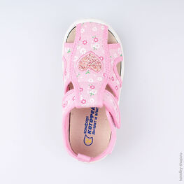 221063-13 Босоножки текстильные для девочки розовый фото №4