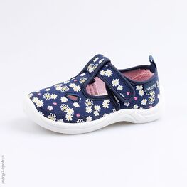 231116-11 Текстильная обувь для девочки син-роз