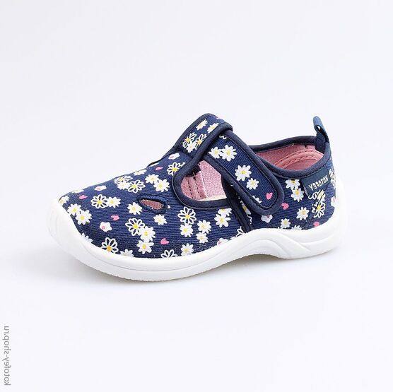 231116-11 Текстильная обувь для девочки син-роз