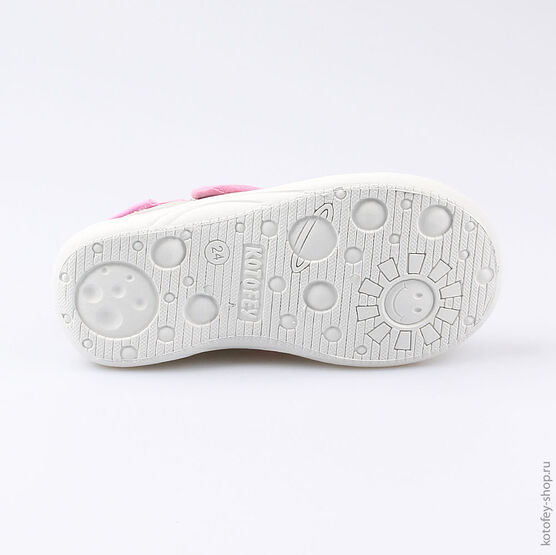 231116-12 Текстильная обувь для девочки сер-роз фото №3