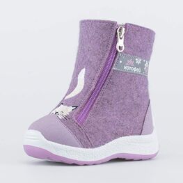 167055-43 Валенки для девочки с котенком сиреневый для девочки сиреневый