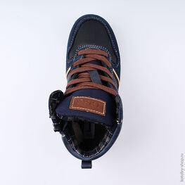 554033-32 Ботинки для мальчики светло-синий фото №4