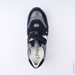 532170-21 Полуботинки для девочки светло-синий фото №4