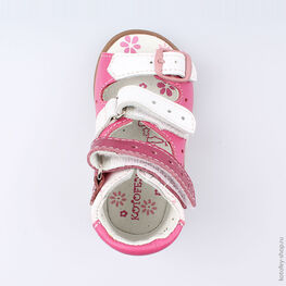 022086-24 Туфли летние для девочки фук-цве фото №4