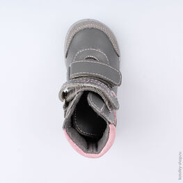 152201-32 Ботинки для девочки серый фото №4