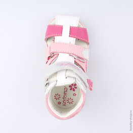 122110-23 Босоножки для девочки персиковый фото №4