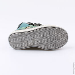 352144-32 Ботинки для мальчики сер-зел фото №3