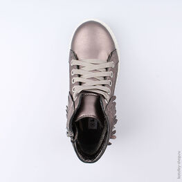 552105-32 Ботинки для девочки серый фото №4