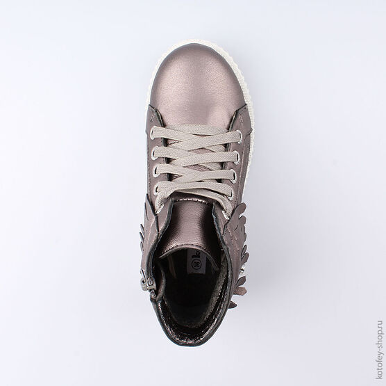 552105-32 Ботинки для девочки серый фото №4